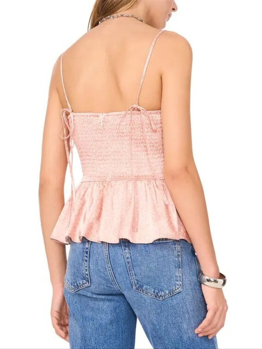 ANTHROPOLOGIE 1. State Pink Peplum Top - Size XS - NWT - Picture 2 of 5